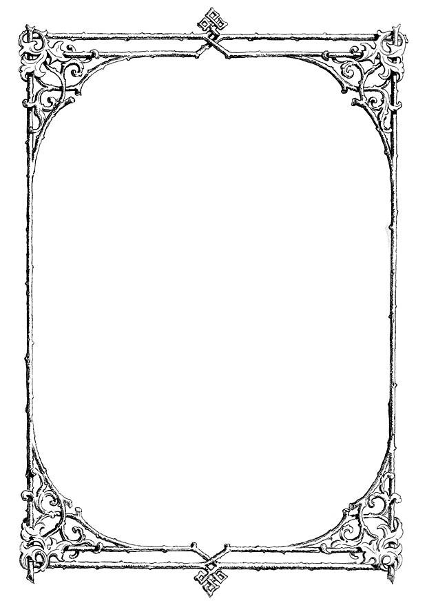 marco de ramas Dibujo para colorear marco de ramas