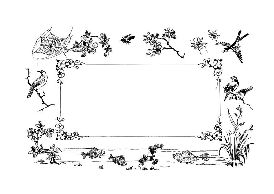marco naturaleza Dibujo para colorear marco naturaleza