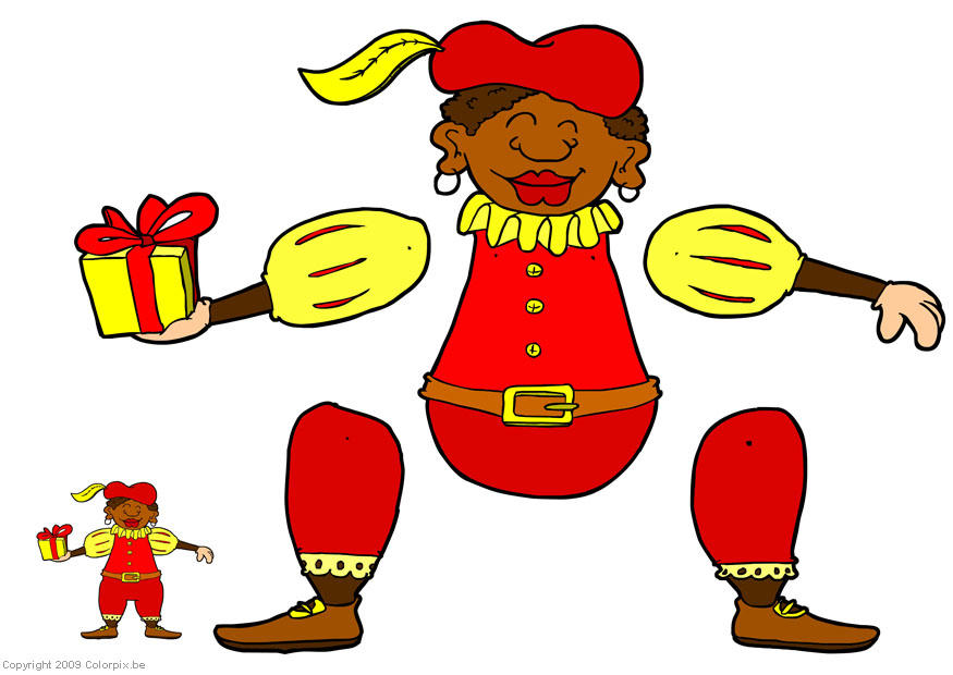 Manualidades marioneta de zwarte piet
