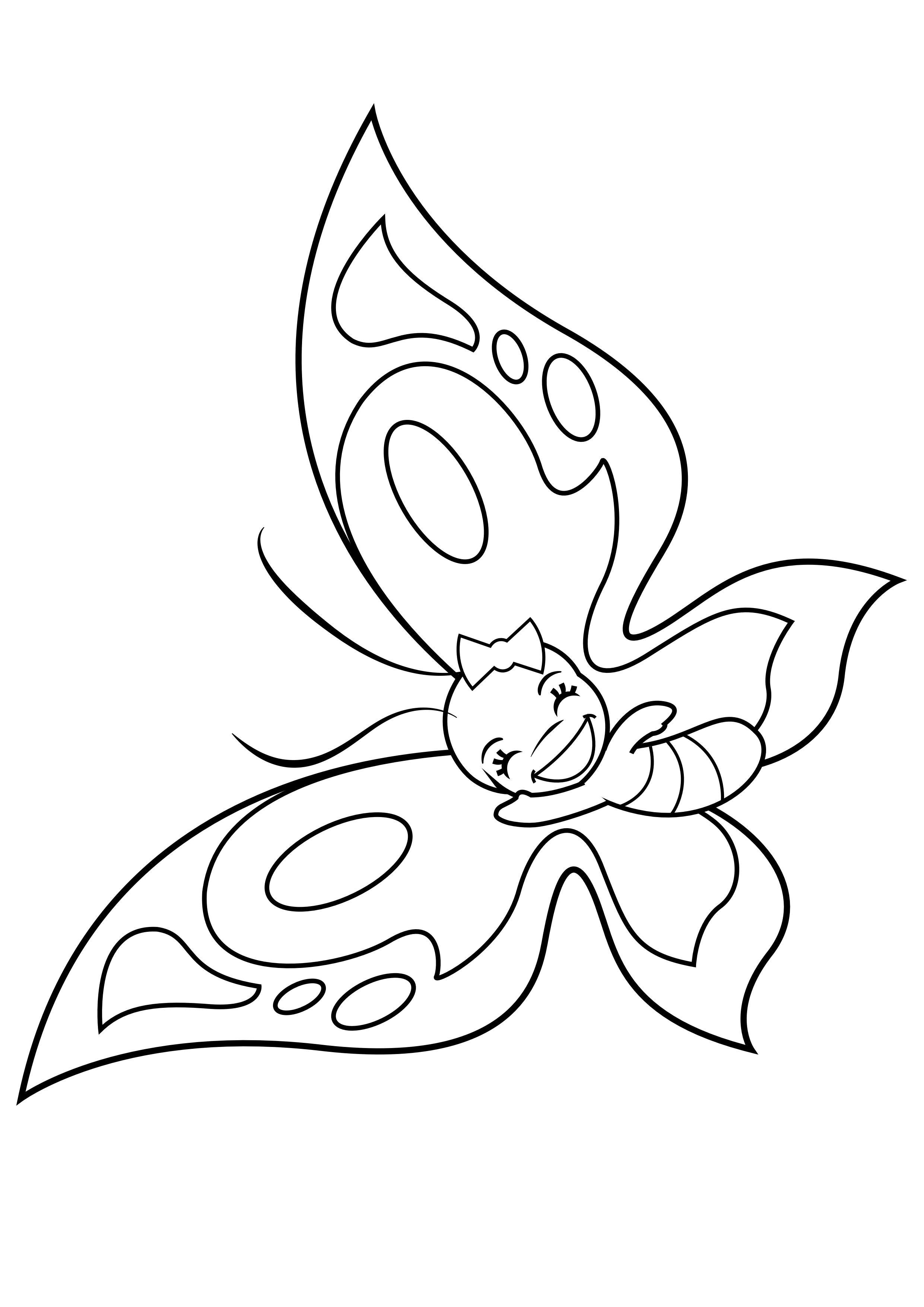 mariposa alegre Dibujo para colorear mariposa alegre