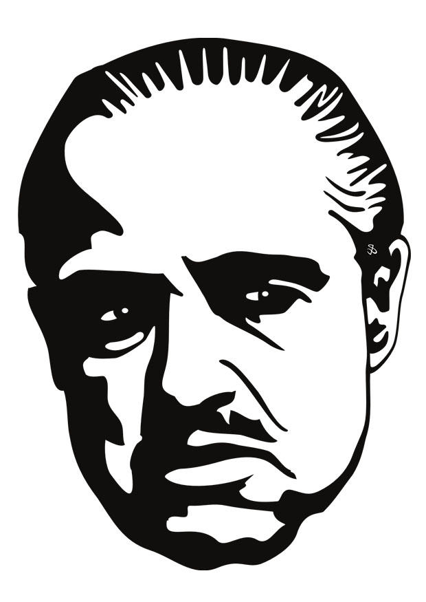 marlon brando Dibujo para colorear marlon brando