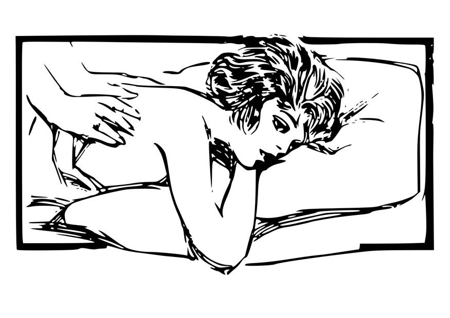 masaje Dibujo para colorear masaje