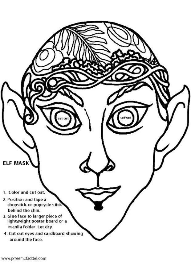 mA¡scara de elfo Manualidades mA¡scara de elfo