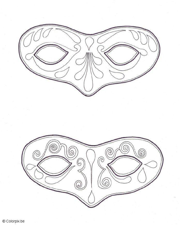 mA¡scaras Dibujo para colorear mA¡scaras