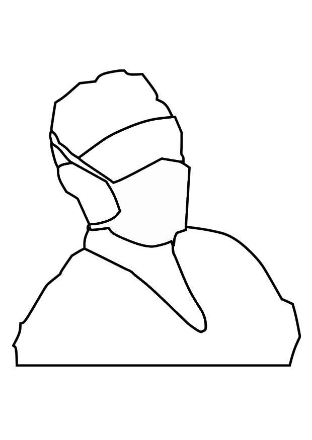 mascarilla Dibujo para colorear mascarilla