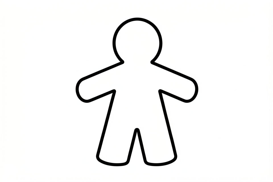 Dibujo para colorear masculino
