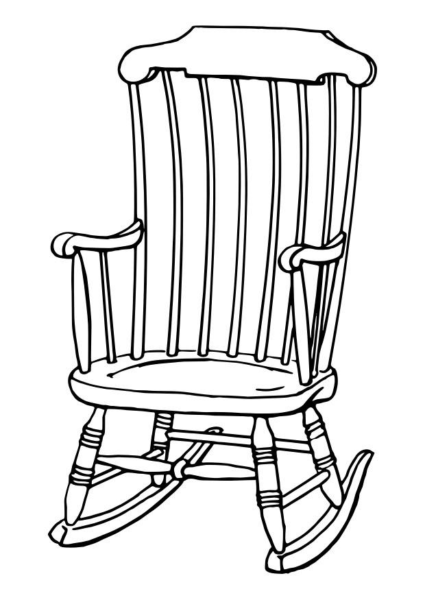 mecedora Dibujo para colorear mecedora