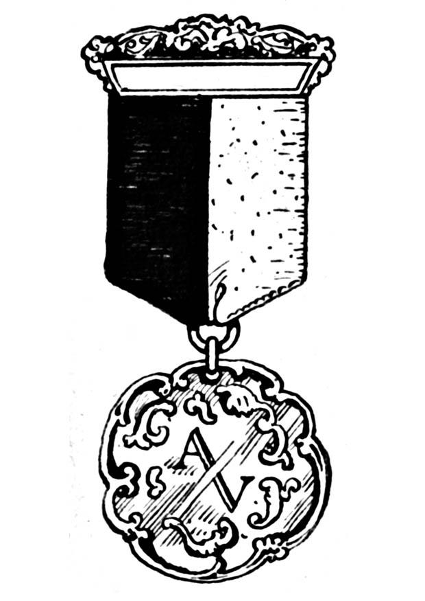 medalla Dibujo para colorear medalla