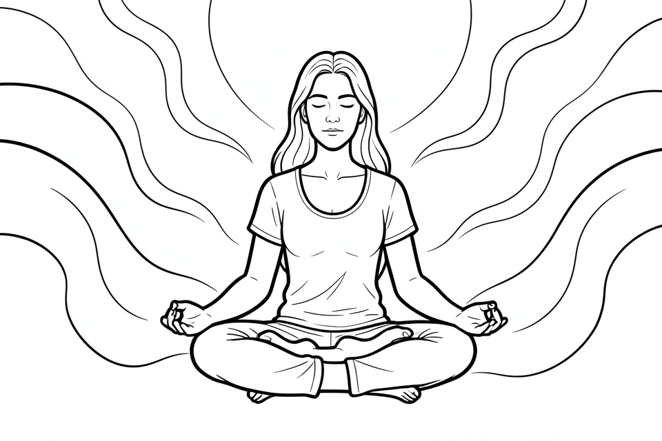 meditaciA³n Dibujo para colorear meditaciA³n