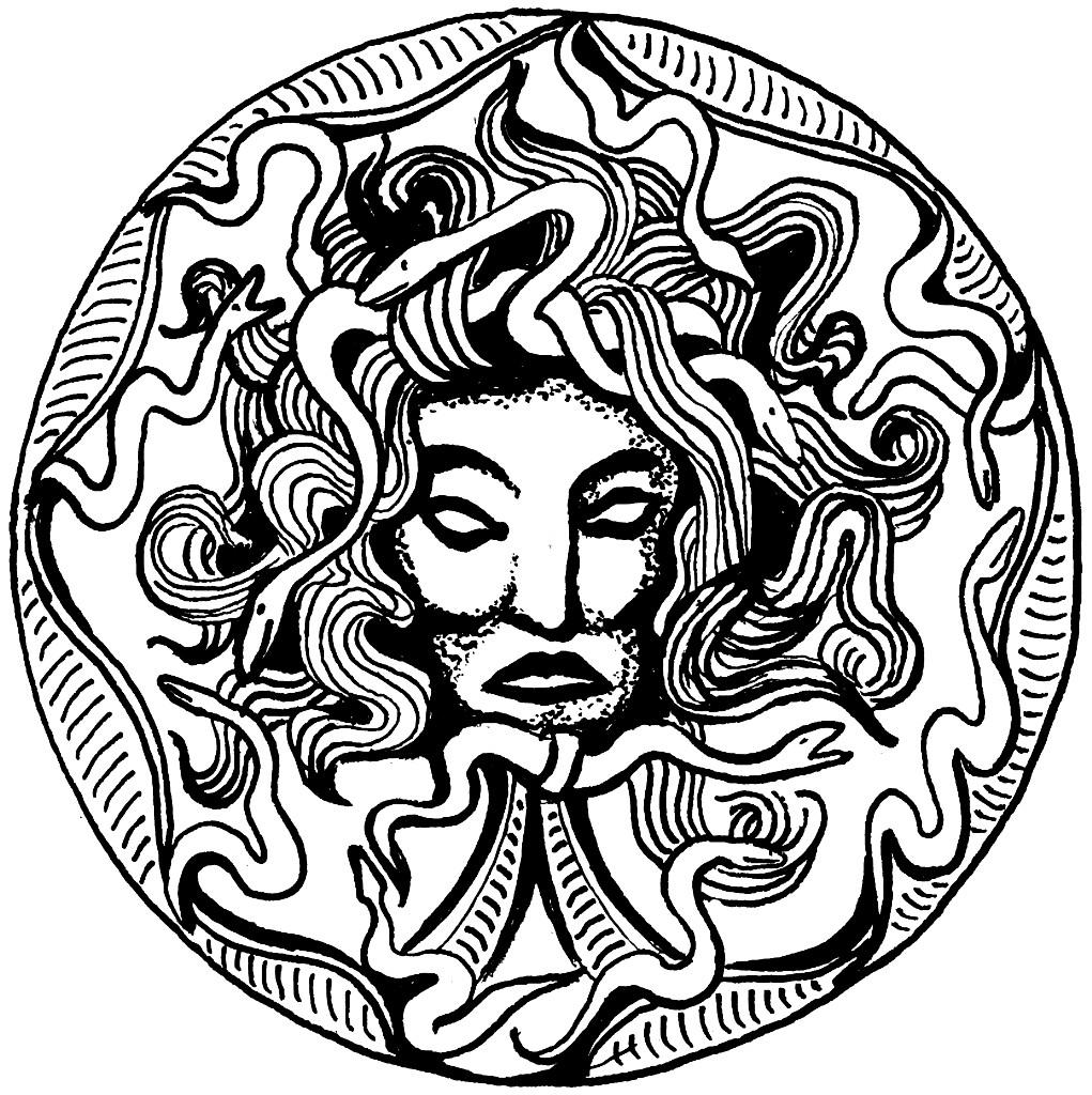 Dibujo para colorear medusa