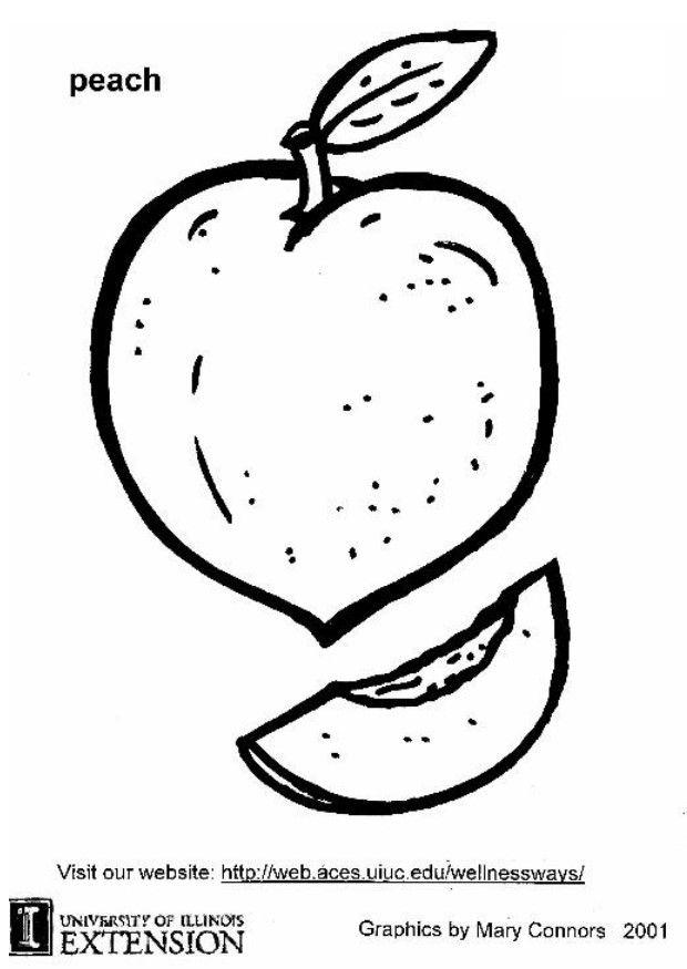 Dibujo para colorear melocotA³n