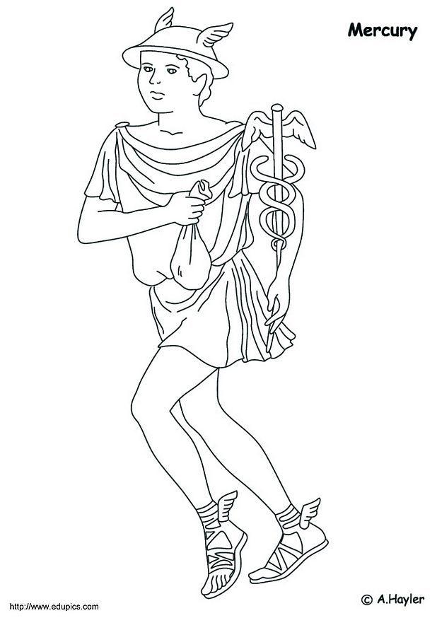 mercurio Dibujo para colorear mercurio