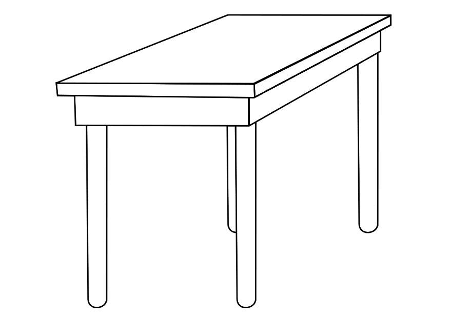 mesa Dibujo para colorear mesa