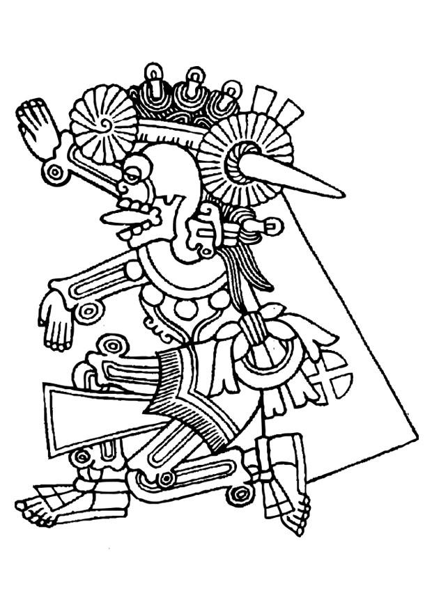 Dibujo para colorear mictlantecuhtli