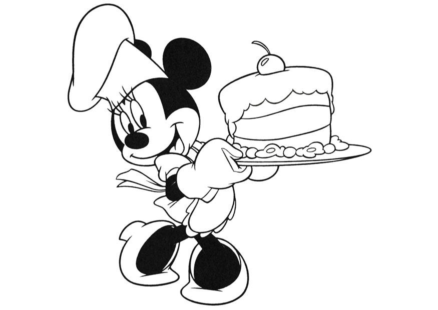 Dibujo para colorear minnie mouse