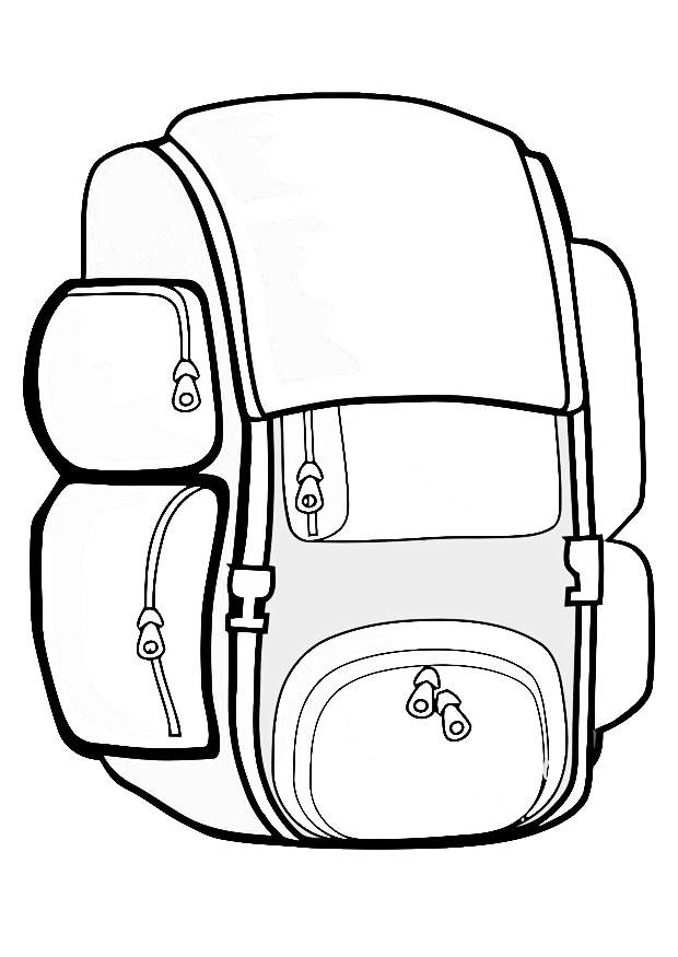 mochila Dibujo para colorear mochila