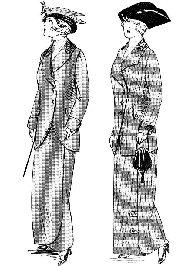 Dibujo para colorear moda de invierno de par
