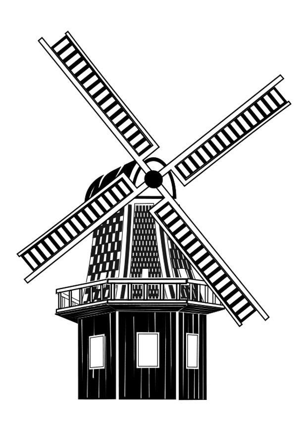 molino Dibujo para colorear molino