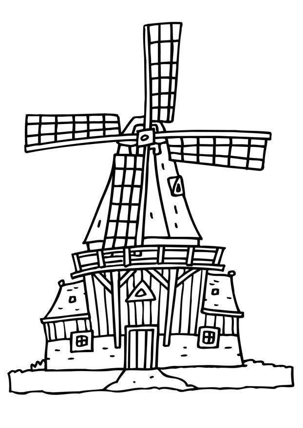 molino Dibujo para colorear molino