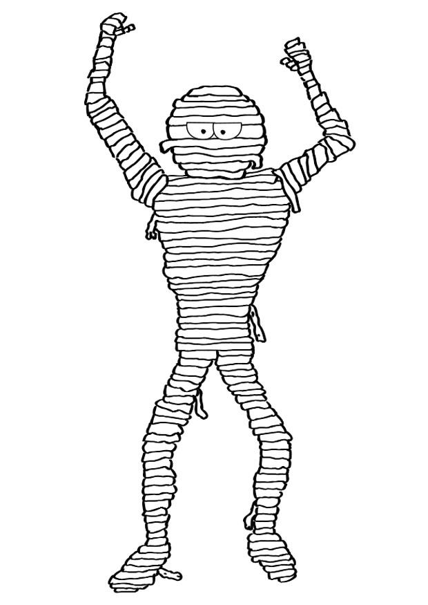 momia Dibujo para colorear momia