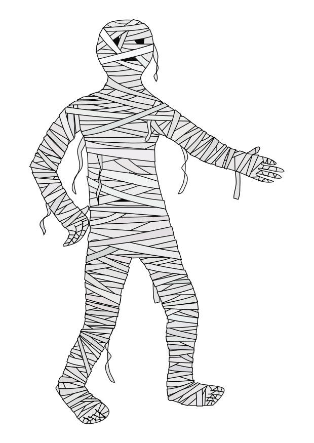 momia Dibujo para colorear momia