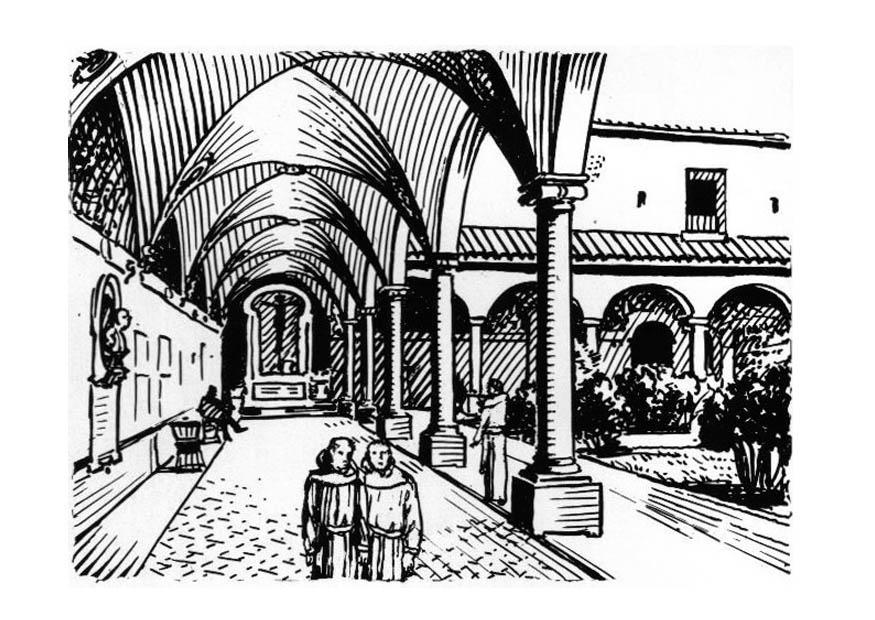 monasterio Dibujo para colorear monasterio