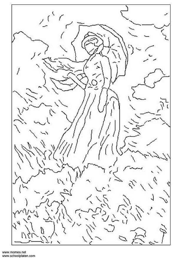 monet Dibujo para colorear monet