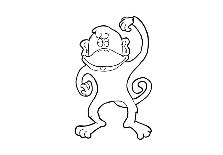 Dibujo para colorear mono