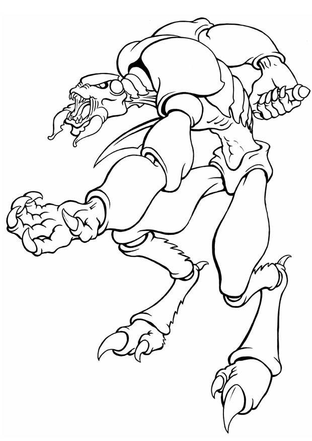 Dibujo para colorear monstruo