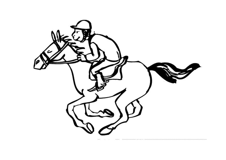 montar a caballo Dibujo para colorear montar a caballo