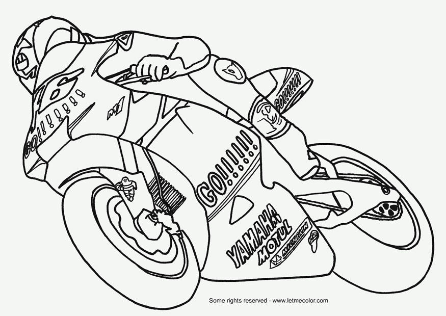 moto Dibujo para colorear moto