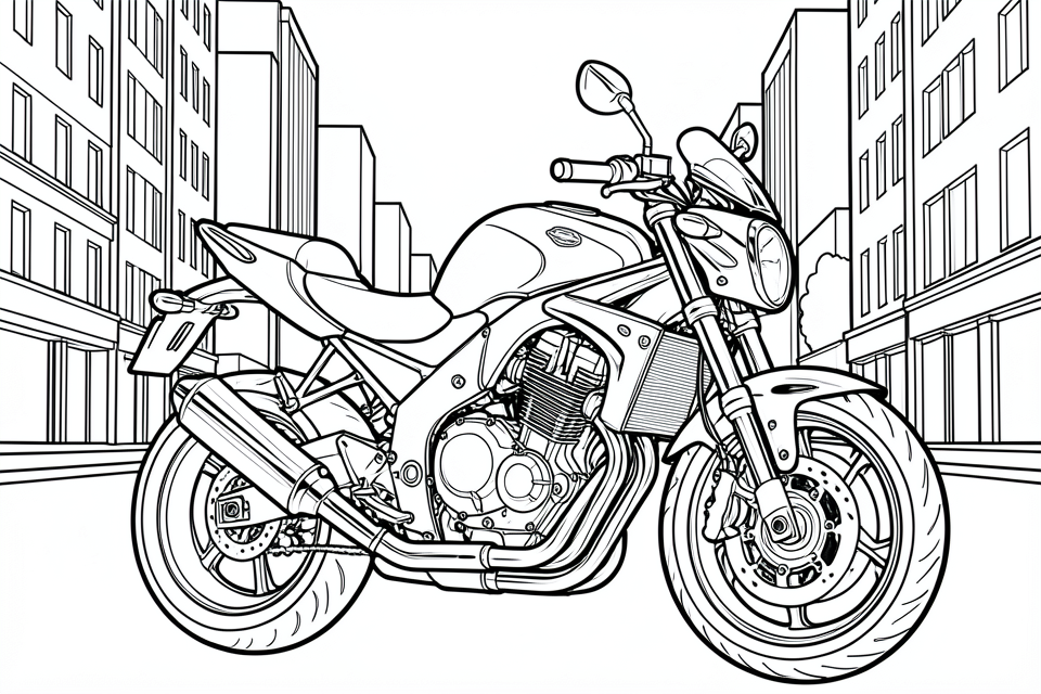motocicleta Dibujo para colorear motocicleta