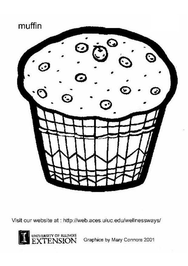 muffin Dibujo para colorear muffin