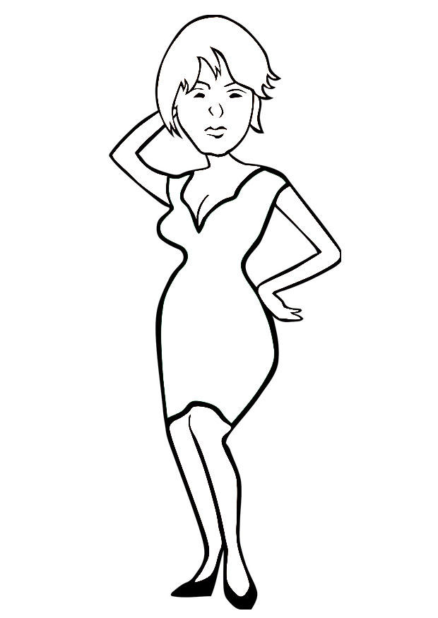 mujer Dibujo para colorear mujer