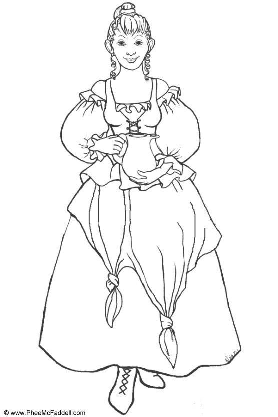 mujer Dibujo para colorear mujer