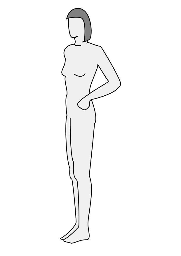 mujer de perfil Dibujo para colorear mujer de perfil