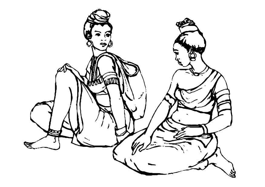 Dibujo para colorear mujeres