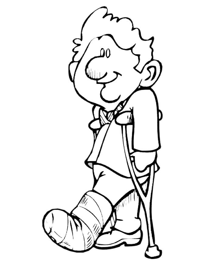 muletas Dibujo para colorear muletas