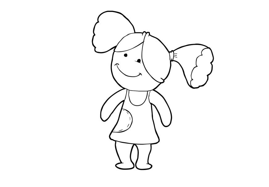 Dibujo para colorear muneca