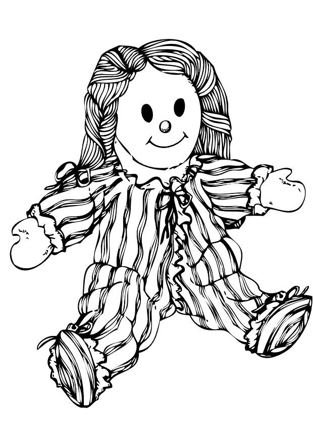 Dibujo para colorear muneca