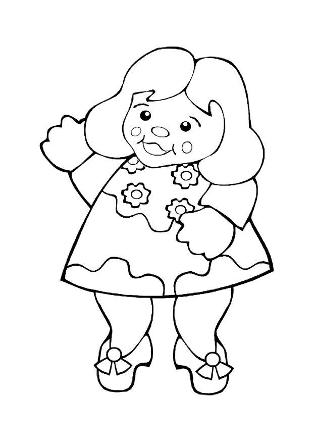 Dibujo para colorear muneca