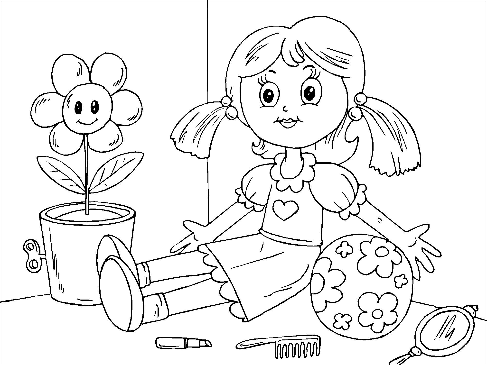 muneca Dibujo para colorear muneca