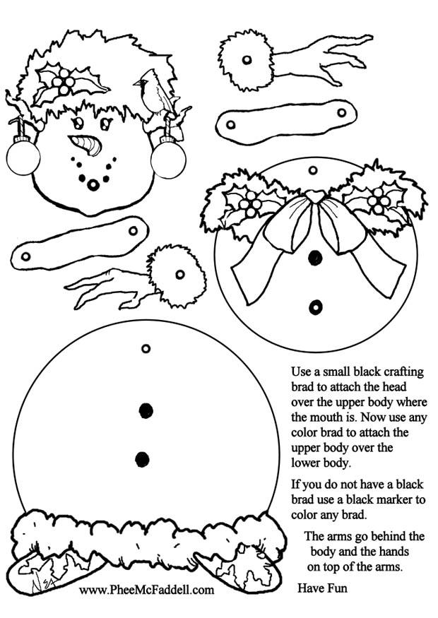 Manualidades muneca de nieve
