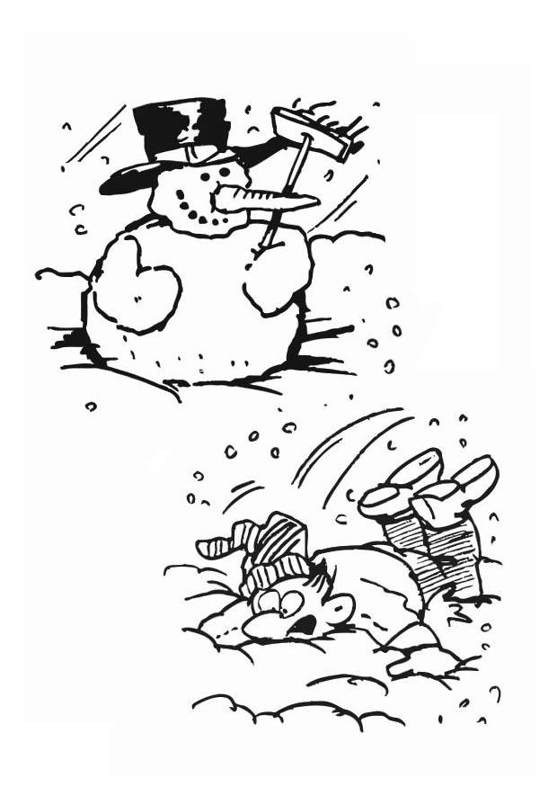 muneco de nieve Dibujo para colorear muneco de nieve