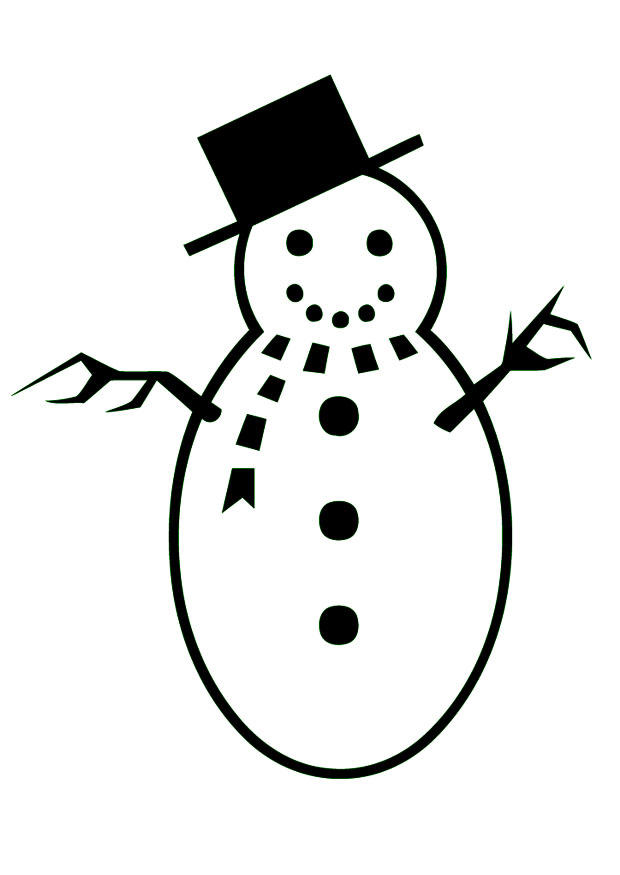 muneco de nieve Dibujo para colorear muneco de nieve