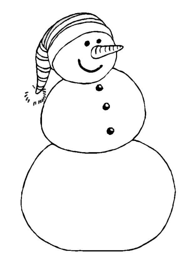 muneco de nieve Dibujo para colorear muneco de nieve