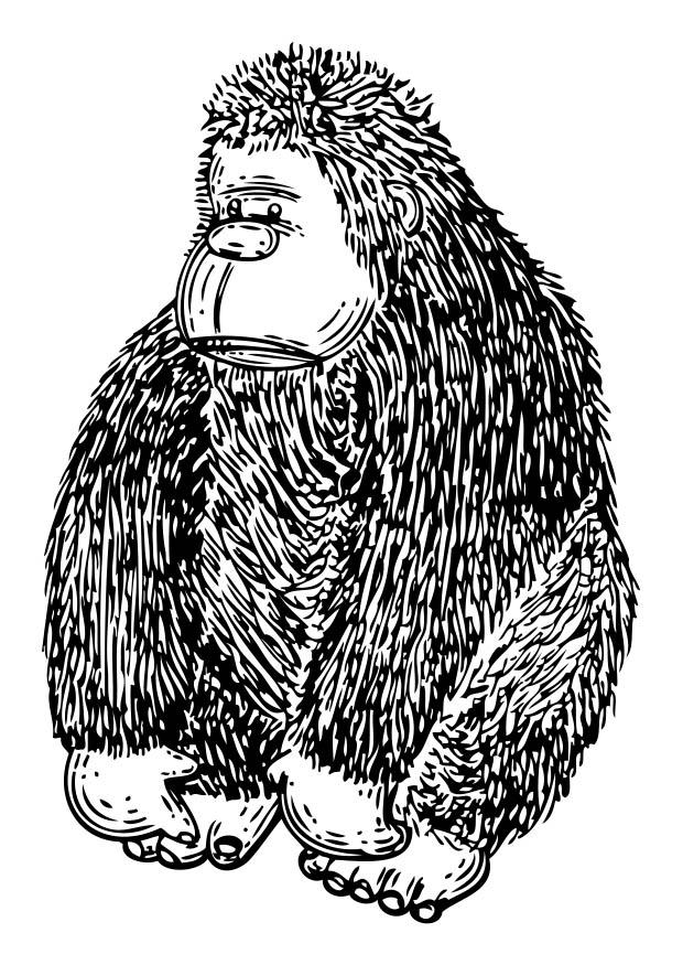 muneco - gorila Dibujo para colorear muneco - gorila
