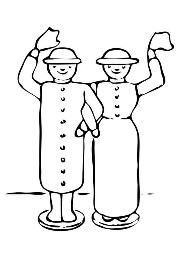 munecos de madera Dibujo para colorear munecos de madera