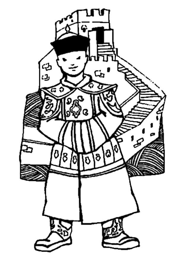 muralla china Dibujo para colorear muralla china