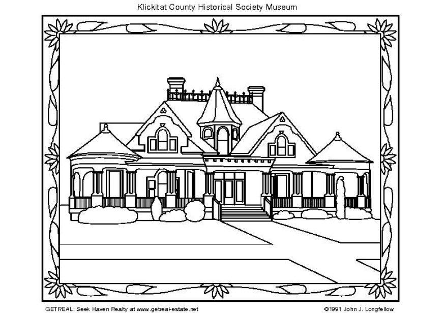 Dibujo para colorear museo de eeuu
